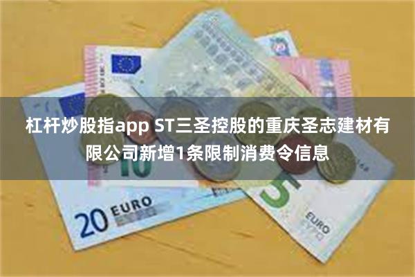 杠杆炒股指app ST三圣控股的重庆圣志建材有限公司新增1条限制消费令信息