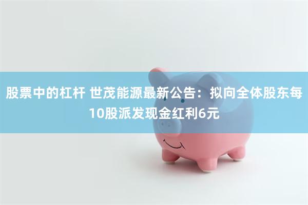 股票中的杠杆 世茂能源最新公告：拟向全体股东每10股派发现金红利6元