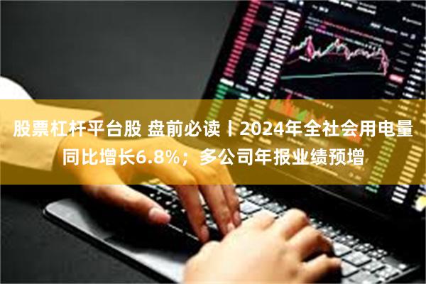 股票杠杆平台股 盘前必读丨2024年全社会用电量同比增长6.8%；多公司年报业绩预增